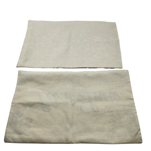 Winter Throw Pillow Covers "Let It Snow" Blue & White Handmade Zipper 20"X12" - Picture 4 of 7